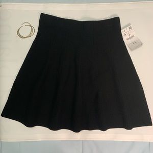 Zara Basics Stretch Knit Black Skirt